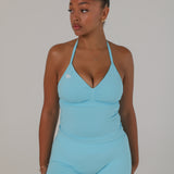Aqua Halter Neck
