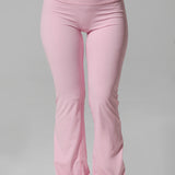 Summer Pink Flared Leggings