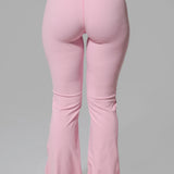 Summer Pink Flared Leggings