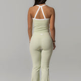 Summer Matcha Mint Flared Leggings