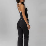 Summer Black Flared Leggings