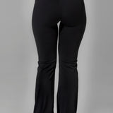 Summer Black Flared Leggings