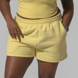 Basic Yellow Jogger Shorts