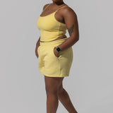 Basic Yellow Jogger Shorts