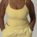 Basic Yellow Jogger Shorts