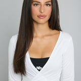 pearl wrap top