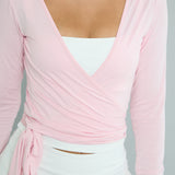 strawberry cream wrap top
