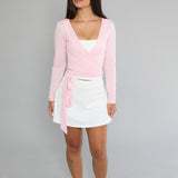 strawberry cream wrap top